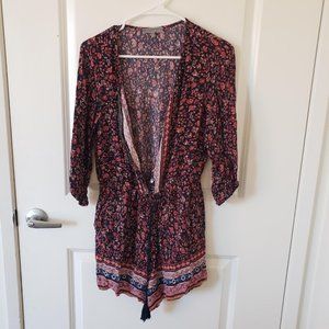 Be cool Floral Romper size Medium